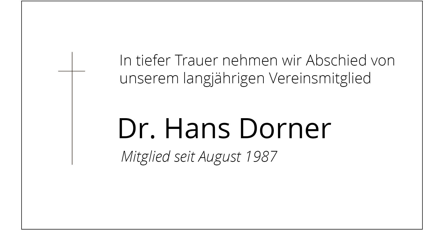 Dr. Hans Dorner